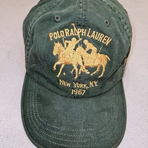 Ralph Lauren Dark Green Cap with Gold Logo